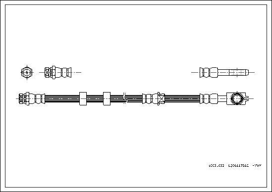 Corteco 19031632 - Тормозной шланг autospares.lv