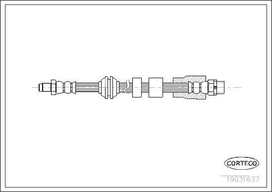 Corteco 19031637 - Тормозной шланг autospares.lv