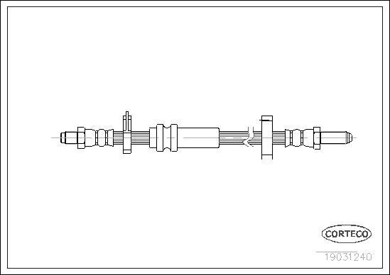 Corteco 19031240 - Тормозной шланг autospares.lv