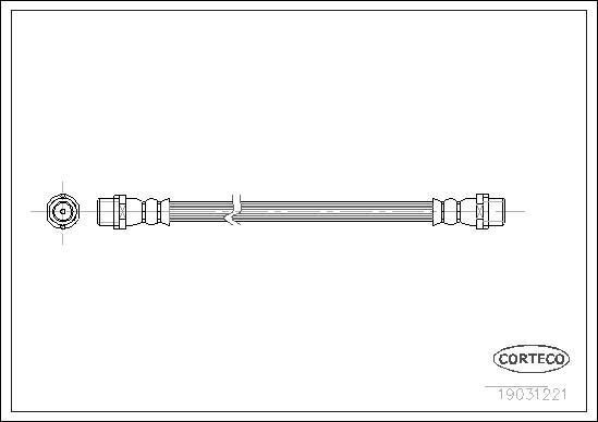 Corteco 19031221 - Тормозной шланг autospares.lv