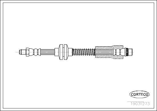 Corteco 19031273 - Тормозной шланг autospares.lv