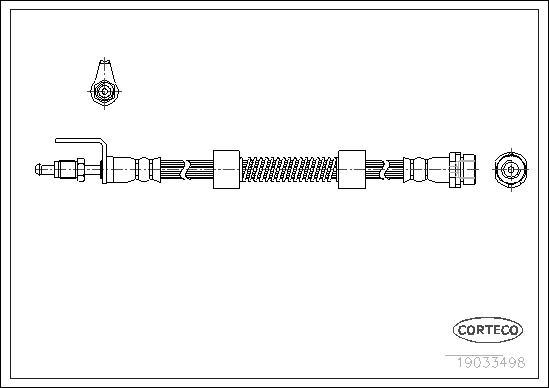 Corteco 19033498 - Тормозной шланг autospares.lv