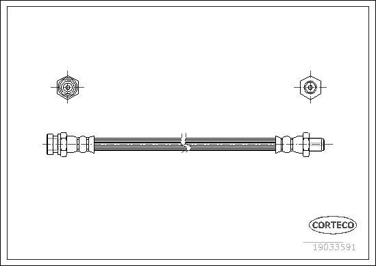 Corteco 19033591 - Тормозной шланг autospares.lv