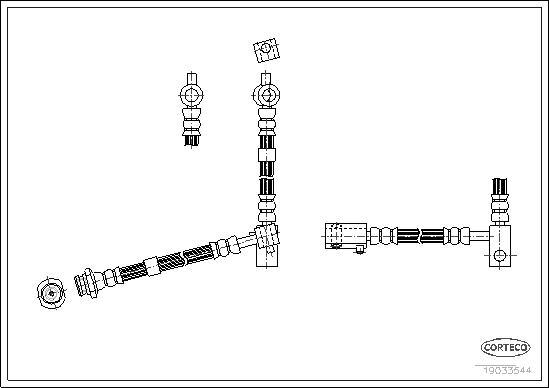 Corteco 19033544 - Тормозной шланг autospares.lv