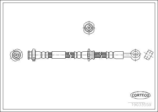 Corteco 19033559 - Тормозной шланг autospares.lv