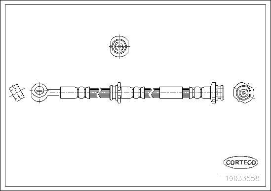 Corteco 19033558 - Тормозной шланг autospares.lv