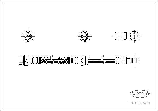 Corteco 19033569 - Тормозной шланг autospares.lv