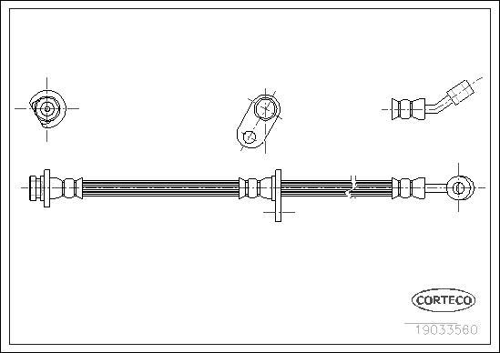 Corteco 19033560 - Тормозной шланг autospares.lv