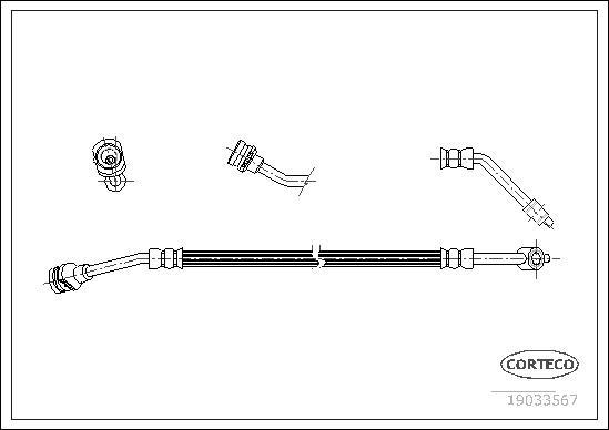 Corteco 19033567 - Тормозной шланг autospares.lv