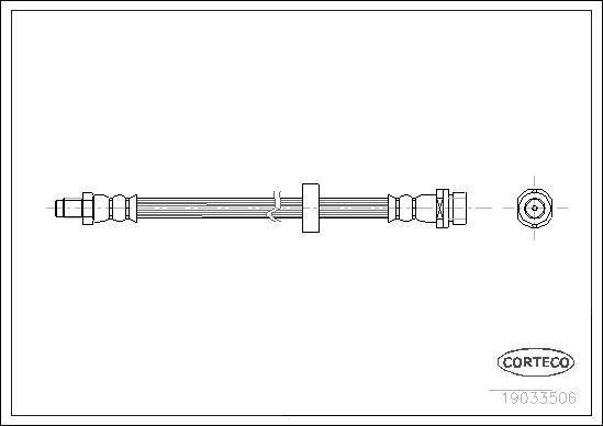 Corteco 19033506 - Тормозной шланг autospares.lv