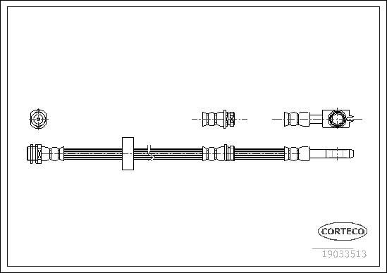 Corteco 19033513 - Тормозной шланг autospares.lv