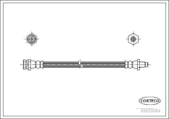 Corteco 19033584 - Тормозной шланг autospares.lv