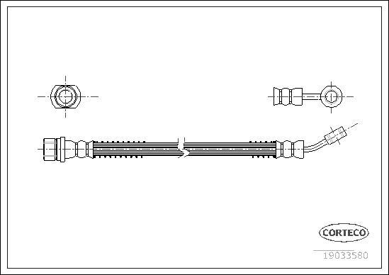 Corteco 19033580 - Тормозной шланг autospares.lv