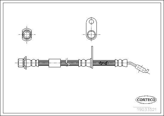 Corteco 19033521 - Тормозной шланг autospares.lv