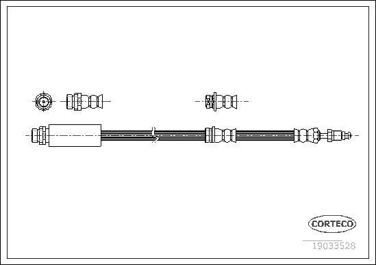 Corteco 19033528 - Тормозной шланг autospares.lv