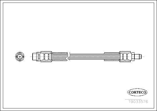 Corteco 19033576 - Тормозной шланг autospares.lv