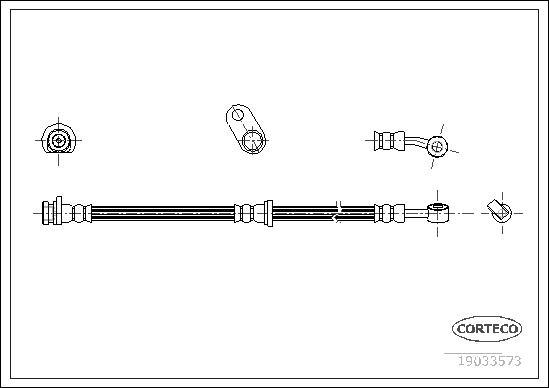 Corteco 19033573 - Тормозной шланг autospares.lv