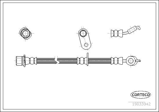 Corteco 19033042 - Тормозной шланг autospares.lv