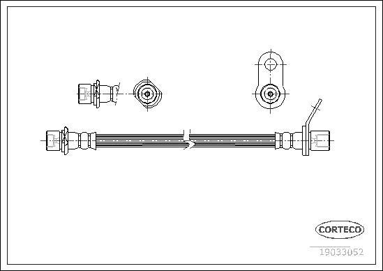 Corteco 19033052 - Тормозной шланг autospares.lv