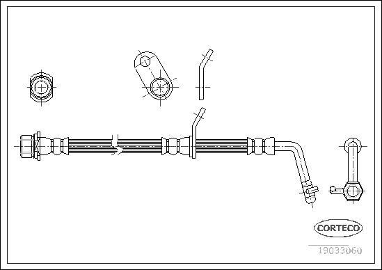 Corteco 19033060 - Тормозной шланг autospares.lv