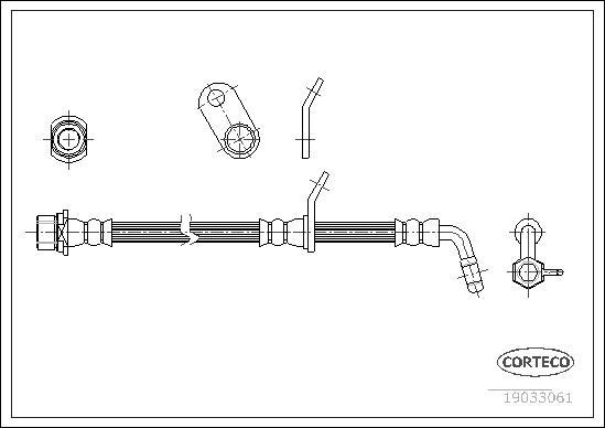 Corteco 19033061 - Тормозной шланг autospares.lv