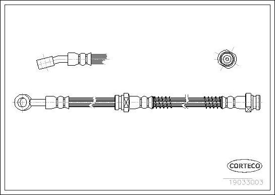 Corteco 19033003 - Тормозной шланг autospares.lv