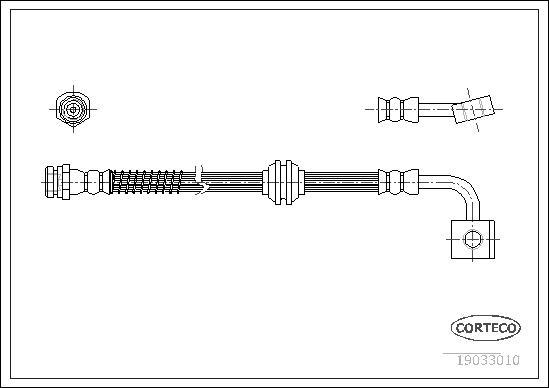 Corteco 19033010 - Тормозной шланг autospares.lv