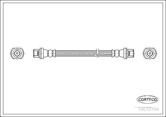 Corteco 19033794 - Тормозной шланг autospares.lv