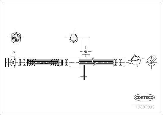 Corteco 19032995 - Тормозной шланг autospares.lv
