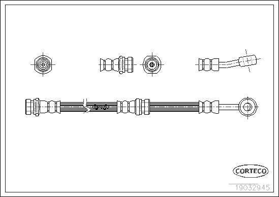 Corteco 19032945 - Тормозной шланг autospares.lv