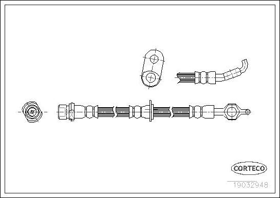 Corteco 19032948 - Тормозной шланг autospares.lv