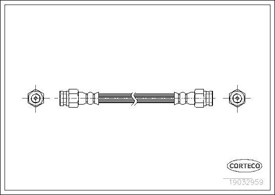 Corteco 19032959 - Тормозной шланг autospares.lv