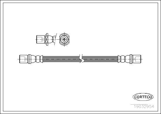 Corteco 19032954 - Тормозной шланг autospares.lv