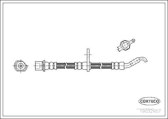 Corteco 19032957 - Тормозной шланг autospares.lv