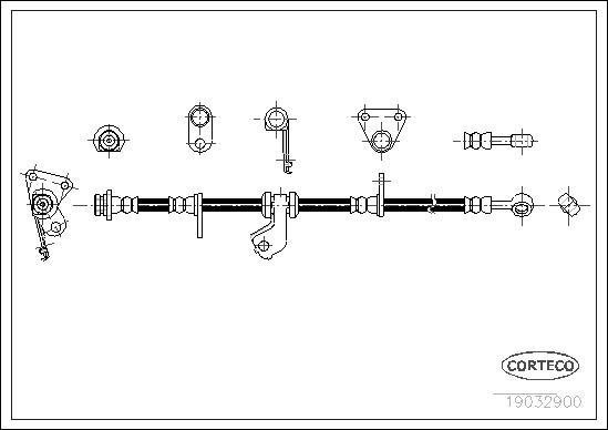 Corteco 19032900 - Тормозной шланг autospares.lv