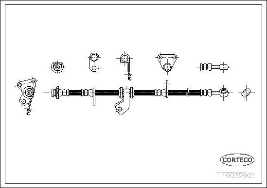 Corteco 19032901 - Тормозной шланг autospares.lv