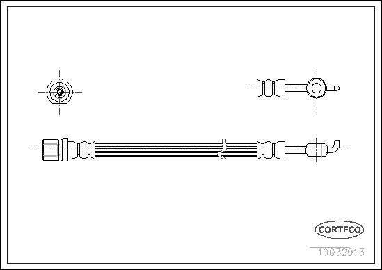 Corteco 19032913 - Тормозной шланг autospares.lv