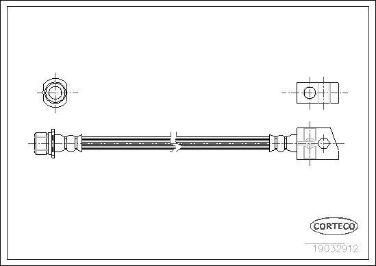 Corteco 19032912 - Тормозной шланг autospares.lv