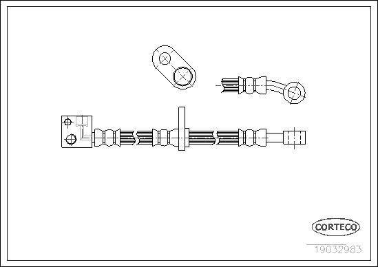 Corteco 19032983 - Тормозной шланг autospares.lv