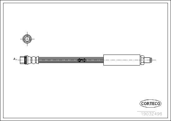 Corteco 19032496 - Тормозной шланг autospares.lv