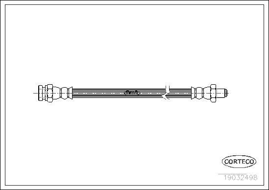 Corteco 19032498 - Тормозной шланг autospares.lv