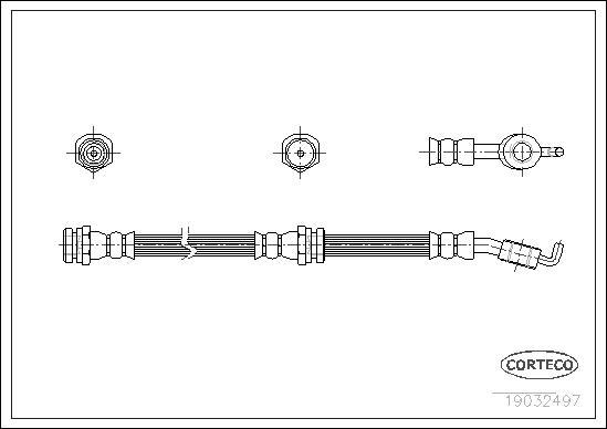 Corteco 19032497 - Тормозной шланг autospares.lv