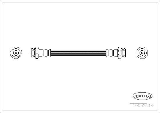 Corteco 19032444 - Тормозной шланг autospares.lv