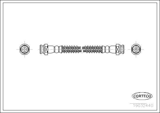 Corteco 19032440 - Тормозной шланг autospares.lv