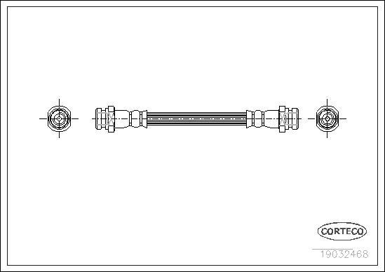 Corteco 19032468 - Тормозной шланг autospares.lv