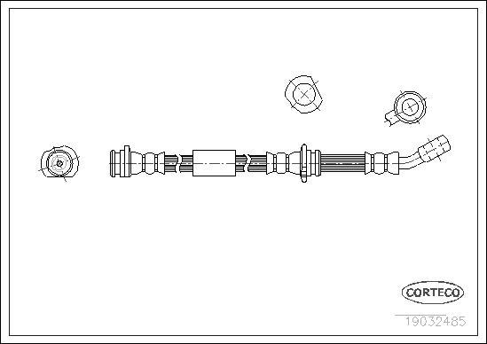 Corteco 19032485 - Тормозной шланг autospares.lv