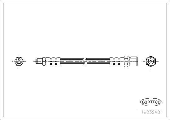 Corteco 19032481 - Тормозной шланг autospares.lv