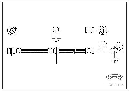 Corteco 19032435 - Тормозной шланг autospares.lv