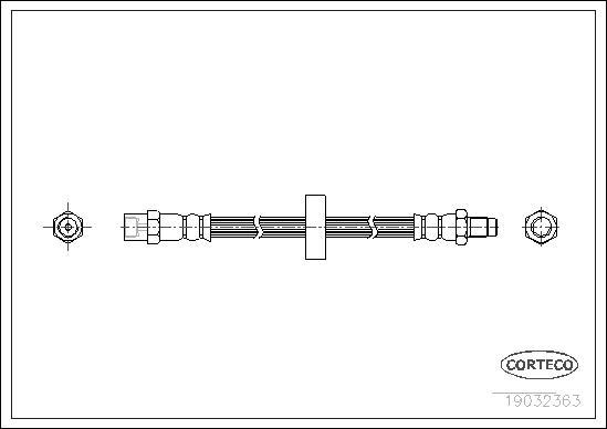 Corteco 19032433 - Тормозной шланг autospares.lv