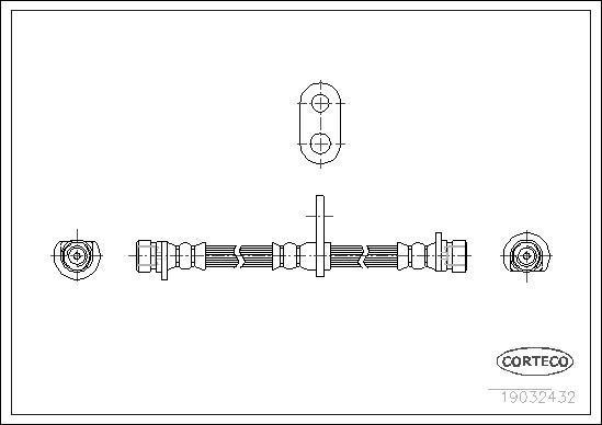 Corteco 19032432 - Тормозной шланг autospares.lv